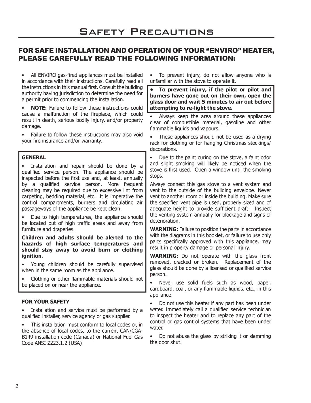 Sherwood EG40 DV owner manual Safety Precautions, General 