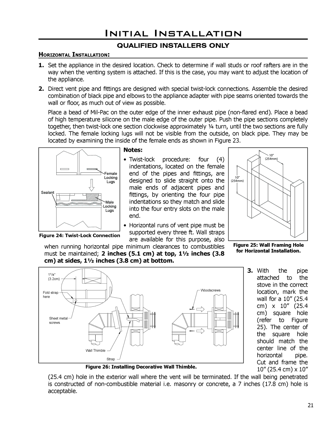 Sherwood EG40 DV owner manual End of the pipes and fittings, are 