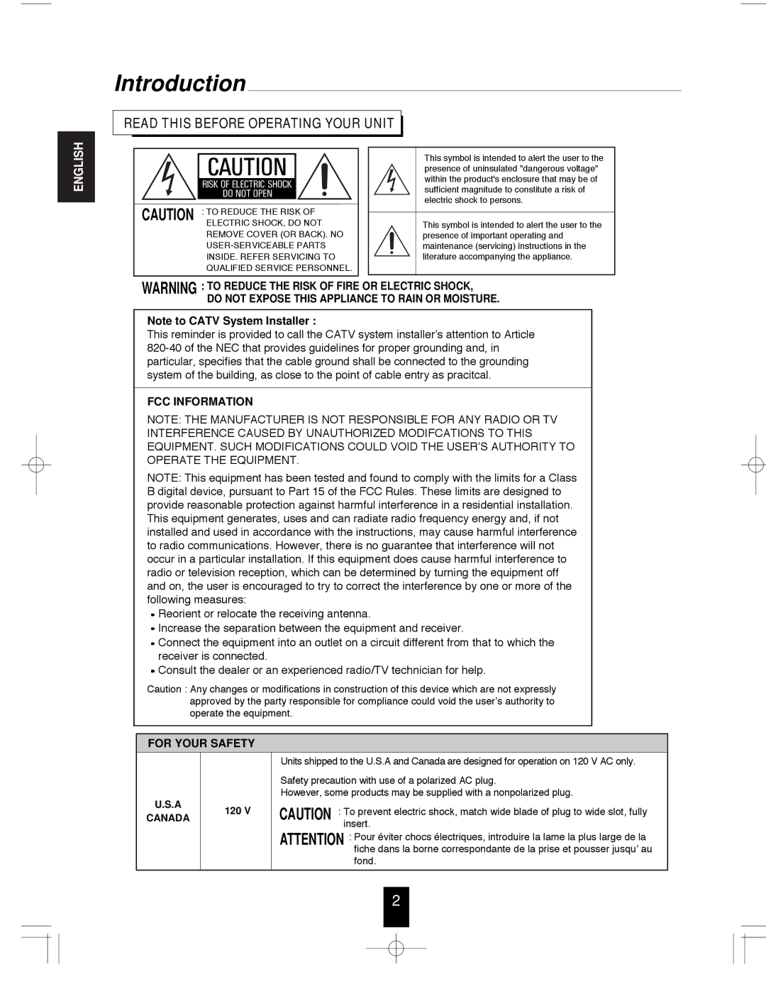 Sherwood R-765 manual Introduction, Read this Before Operating Your Unit 