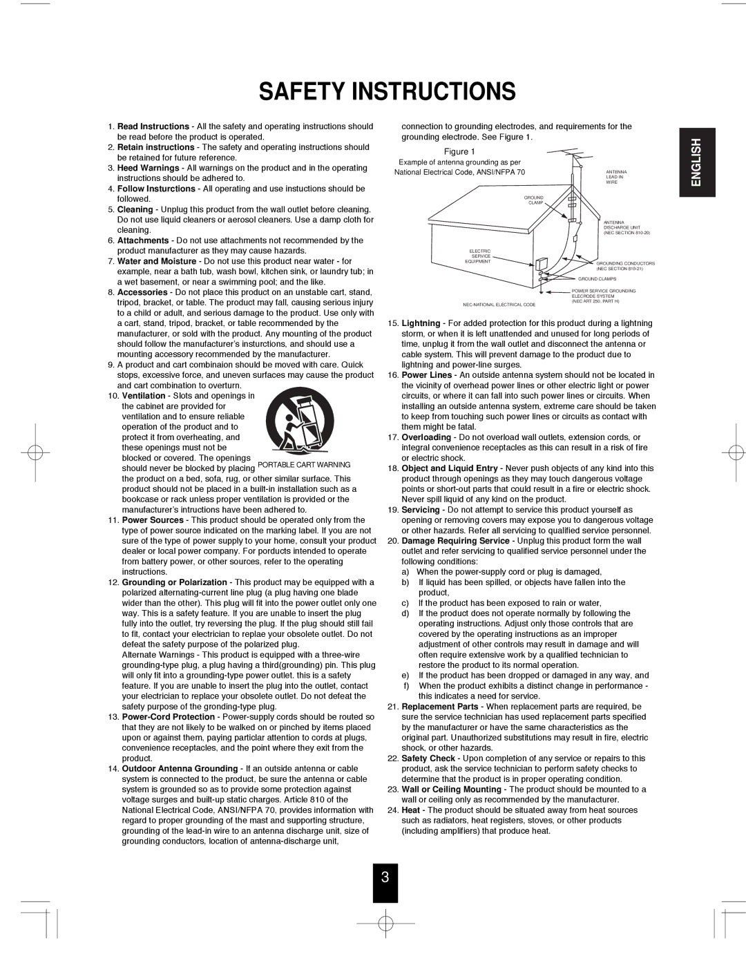 Sherwood R-765 manual Safety Instructions 