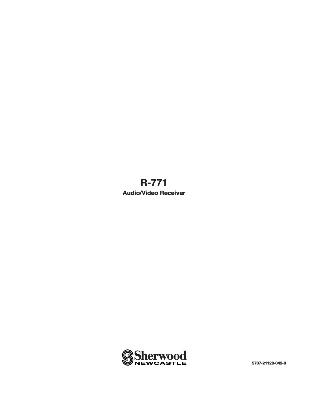 Sherwood R-771 manual 