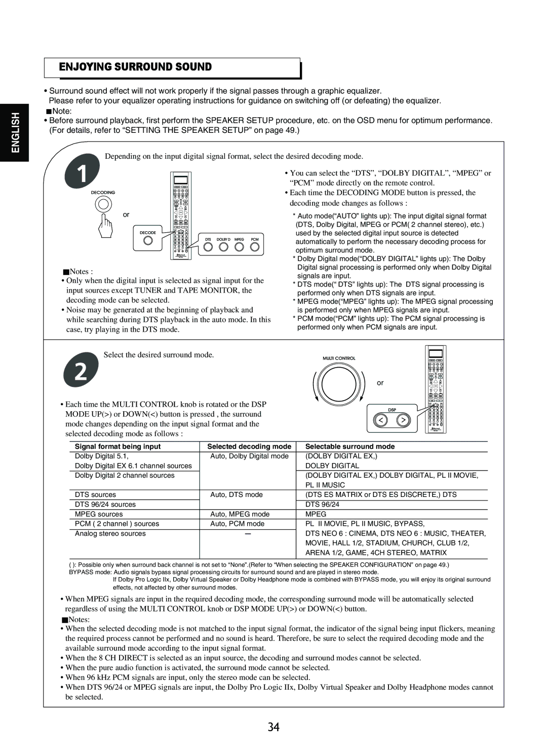 Sherwood R-865 manual Enjoying Surround Sound, PL II Music 