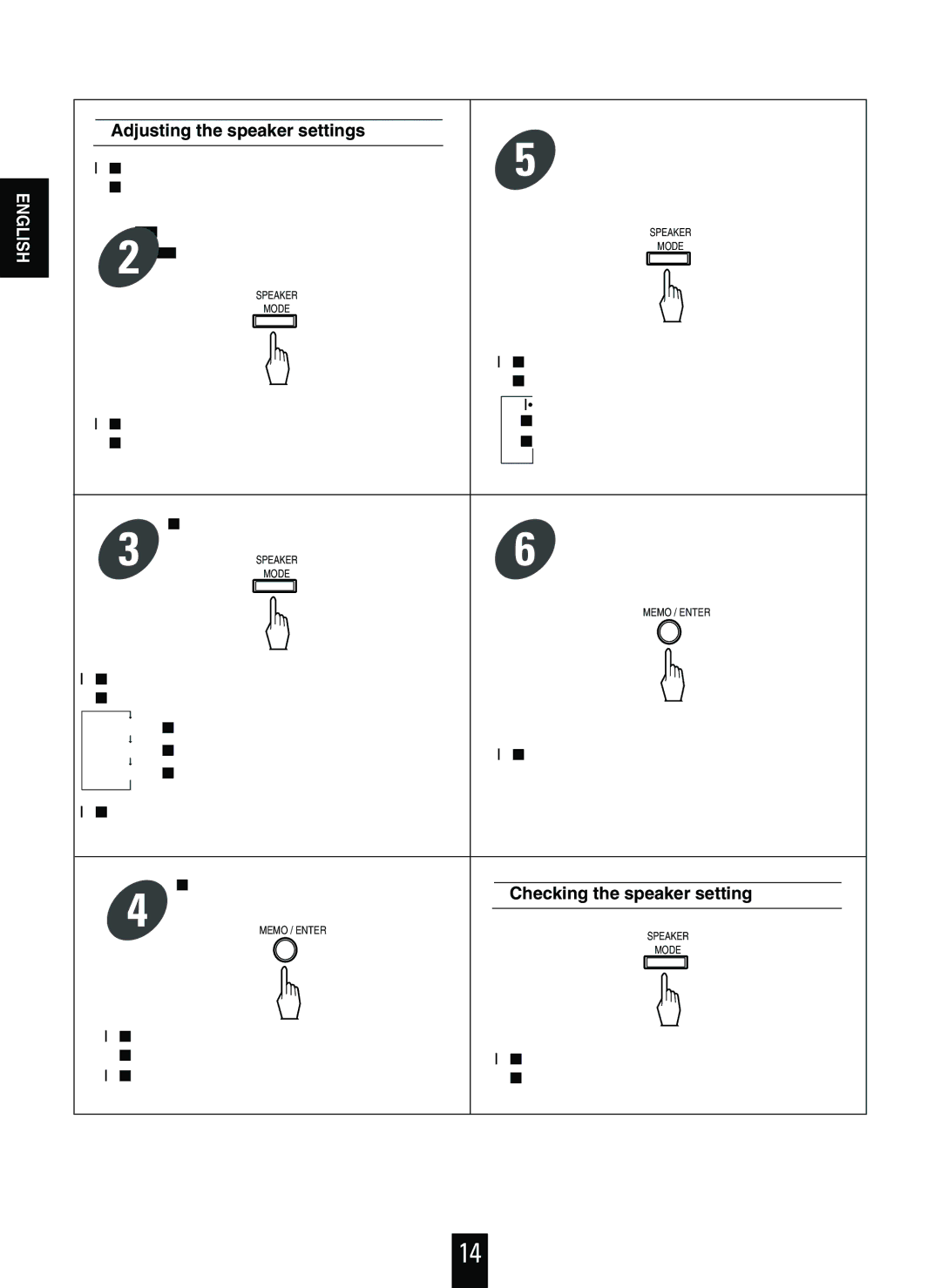 Sherwood R-925 operating instructions Adjusting the speaker settings, Checking the speaker setting 