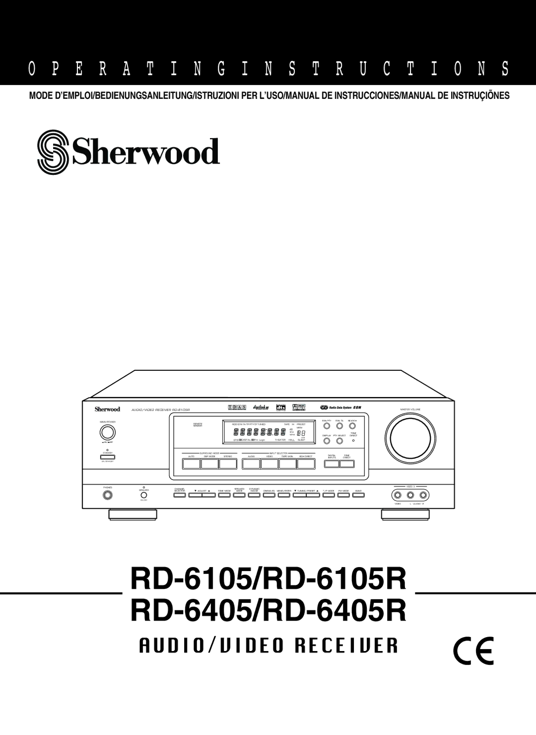 Sherwood manual RD-6105/RD-6105R RD-6405/RD-6405R 