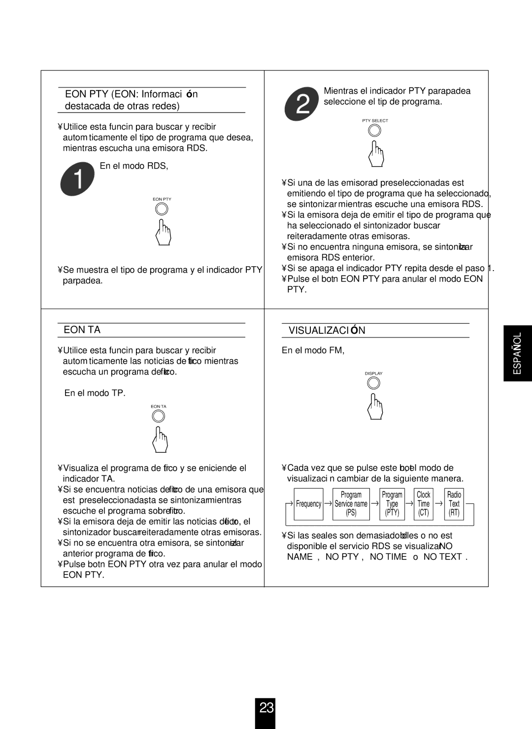 Sherwood RD-6105R, RD-6405R manual EON PTY EON Información, Destacada de otras redes 