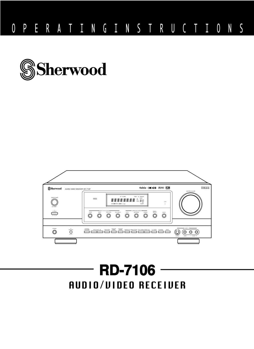 Sherwood RD-7106 manual 