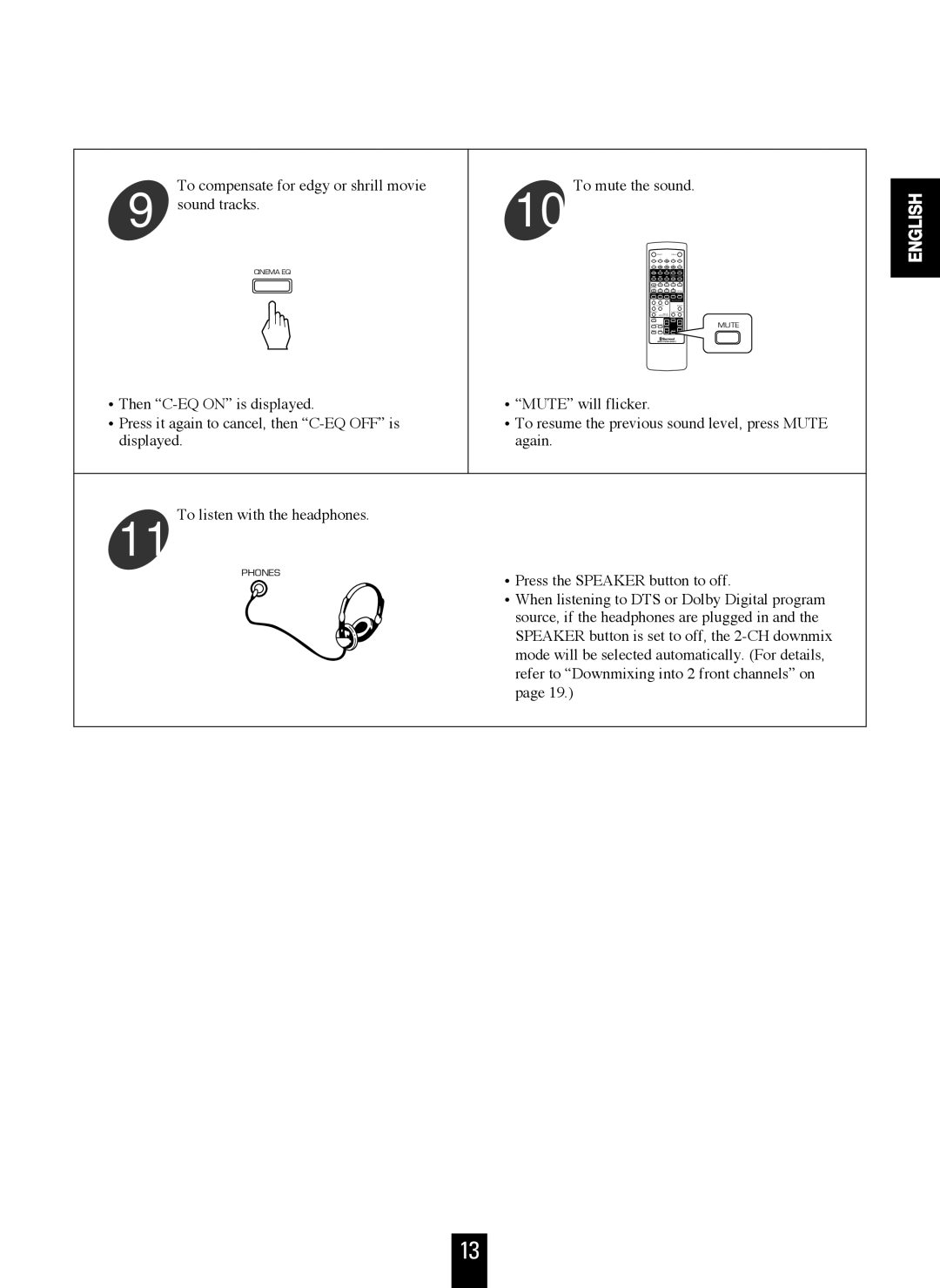 Sherwood RD-7106 manual To compensate for edgy or shrill movie 