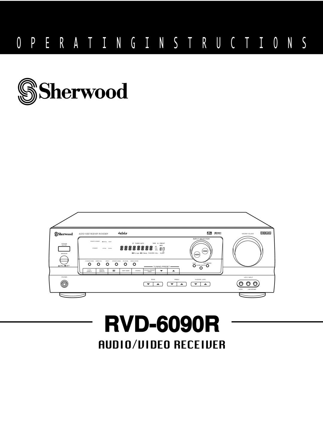 Sherwood RVD-6090R operating instructions 