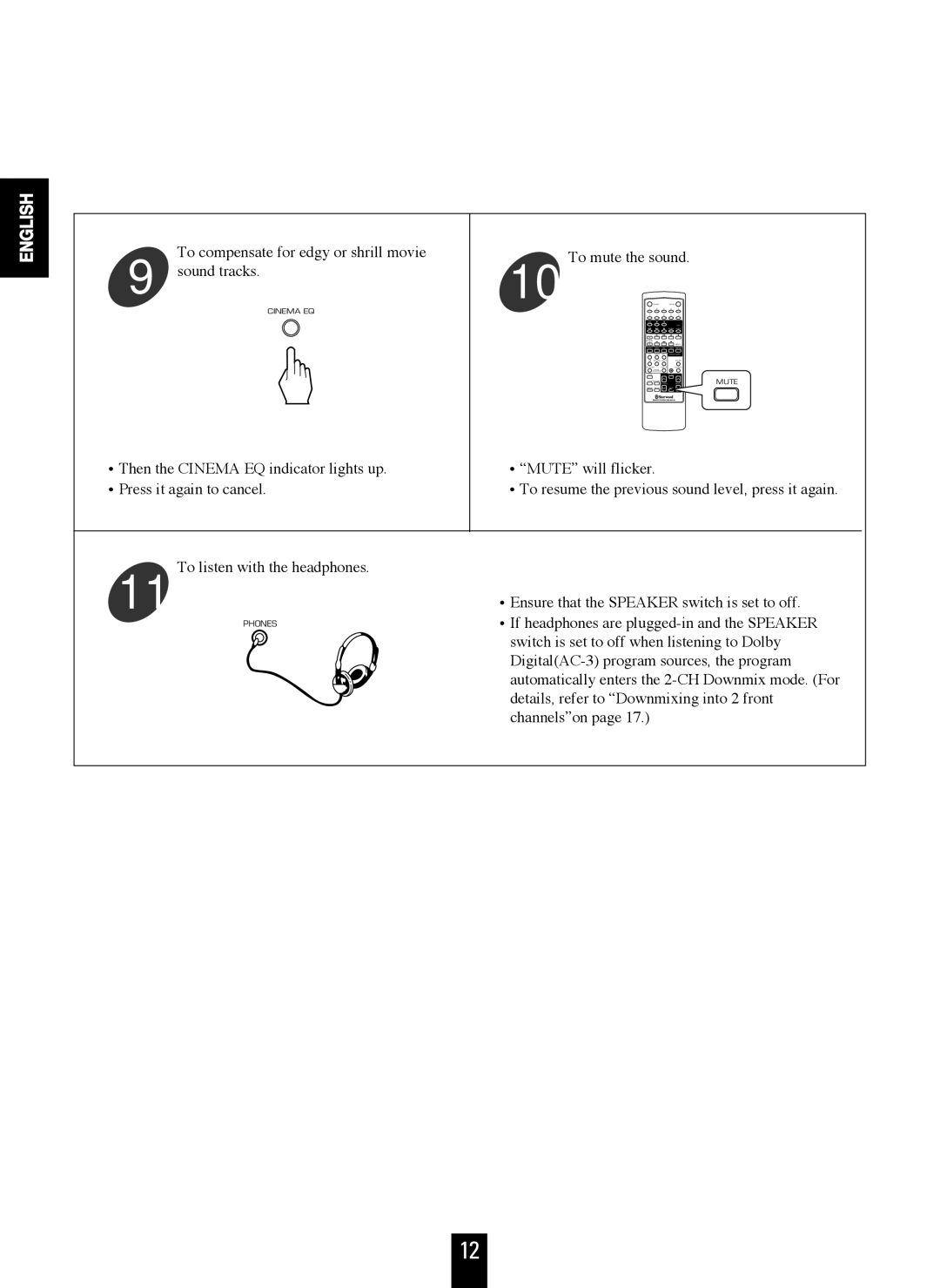 Sherwood RVD-6090R operating instructions To compensate for edgy or shrill movie 