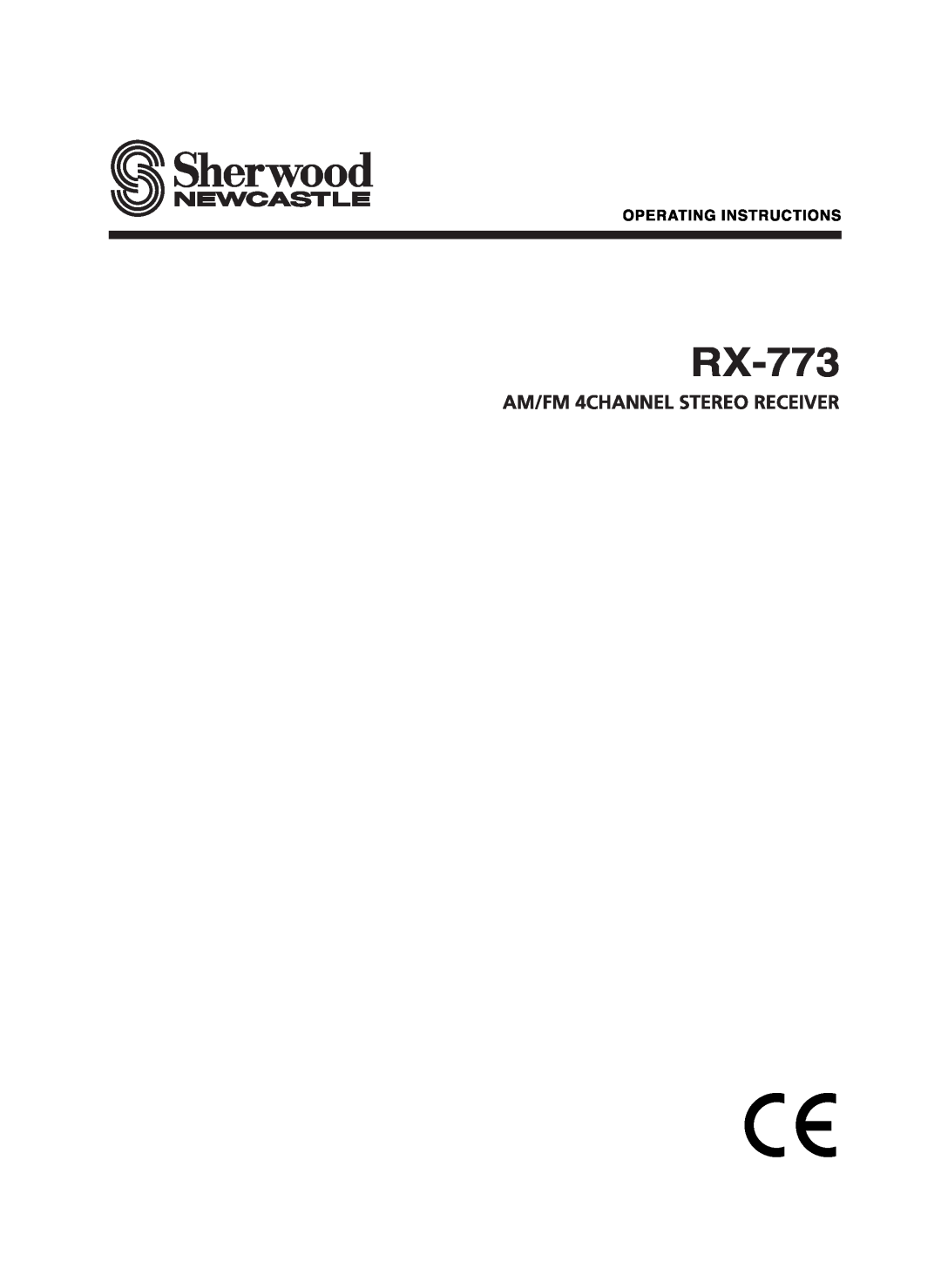 Sherwood RX-773 manual 