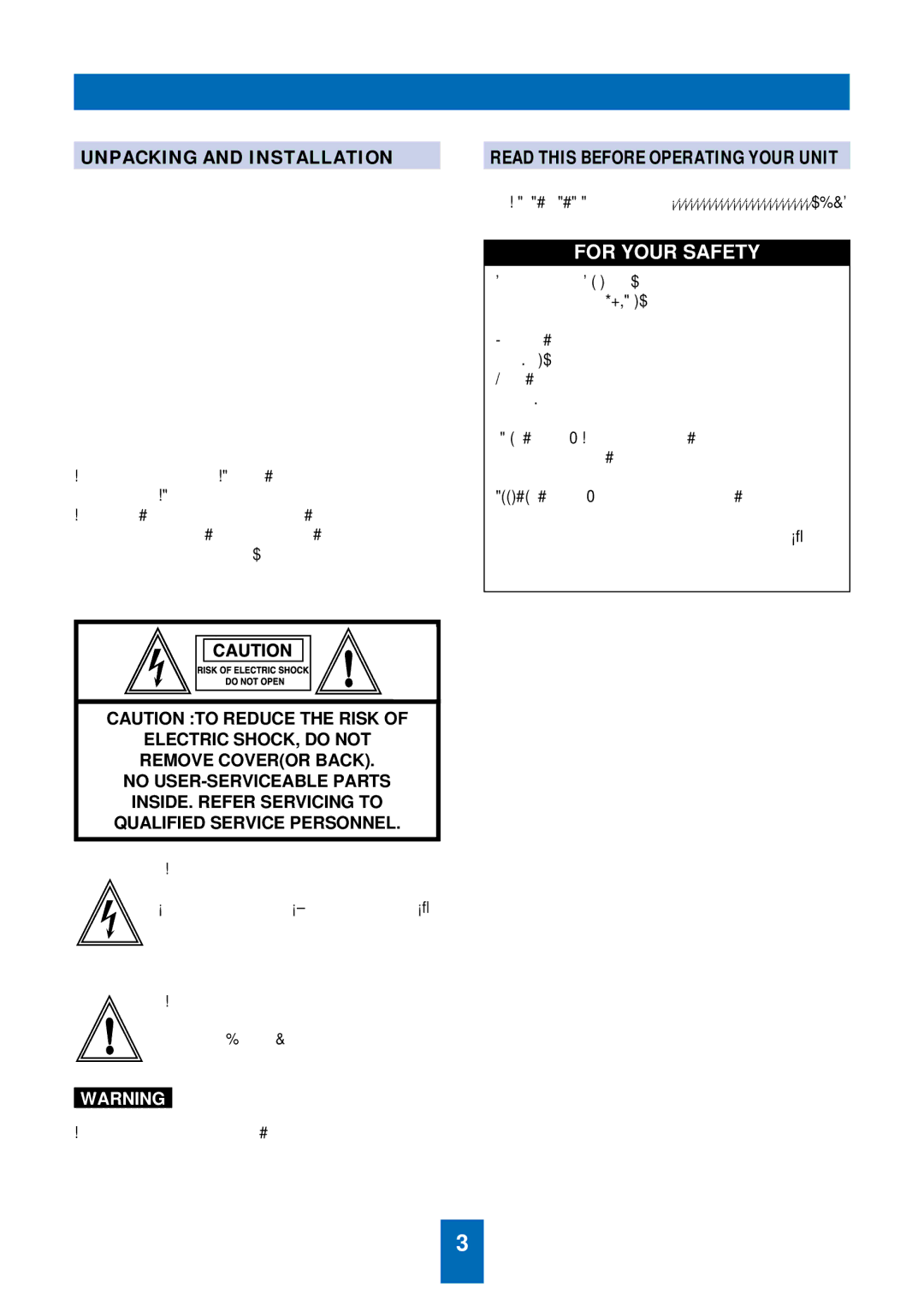 Sherwood ASW-4108, T-4108CS, ST-4108F/R, ST-4108C manual Introduction, Unpacking and Installation 