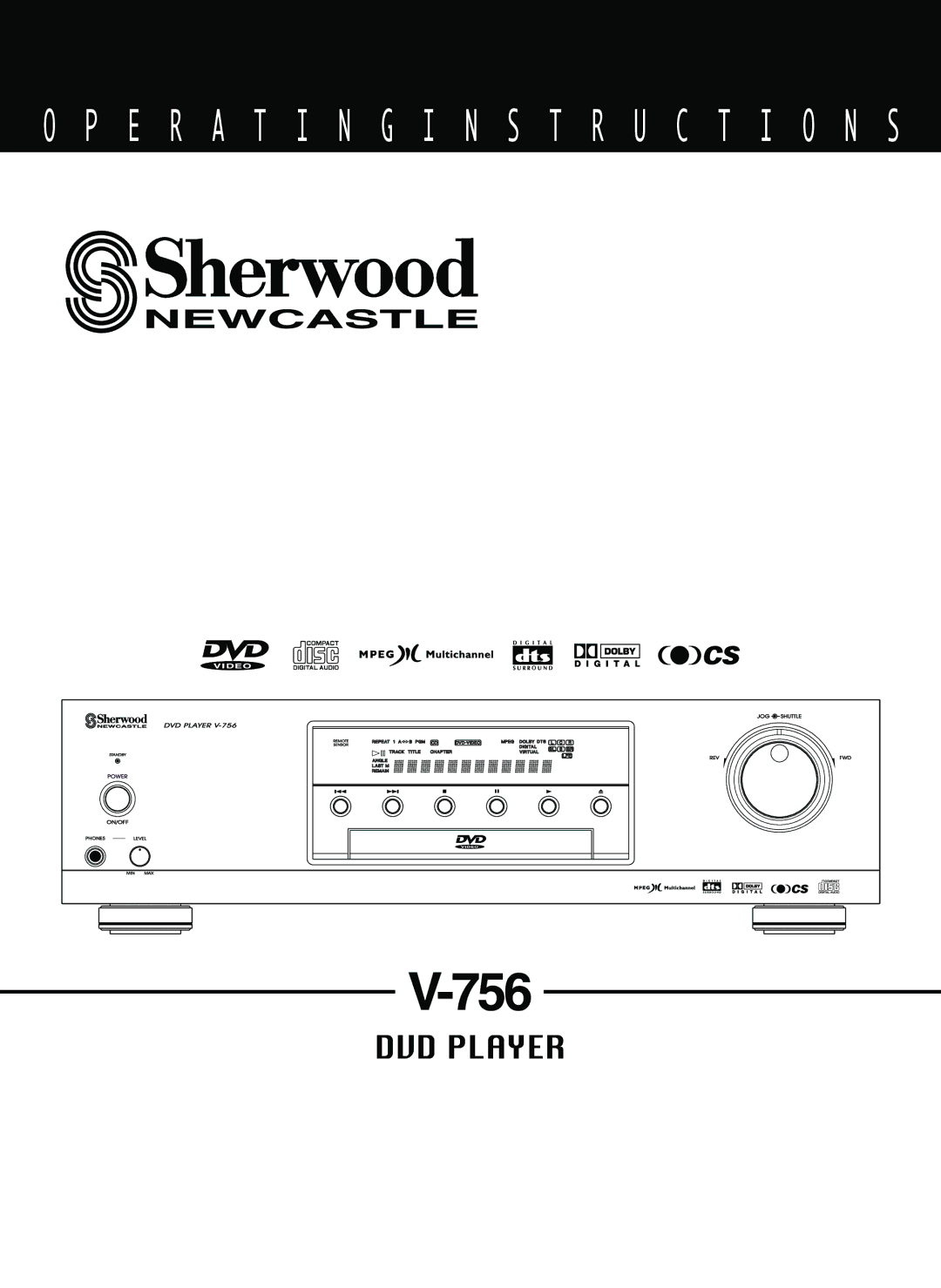 Sherwood V-756 manual 