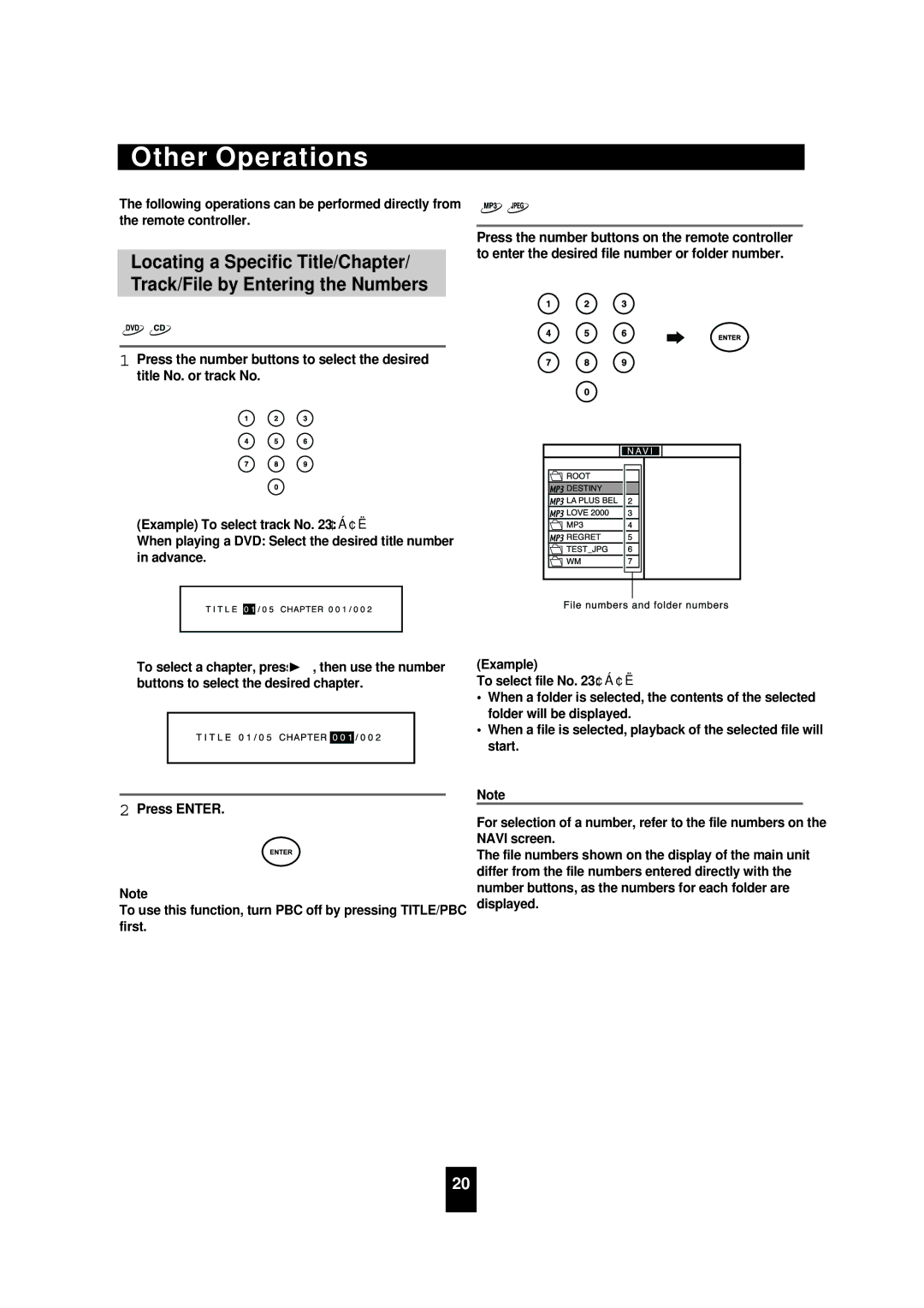 Sherwood VD-4502 manual Other Operations, Press Enter 