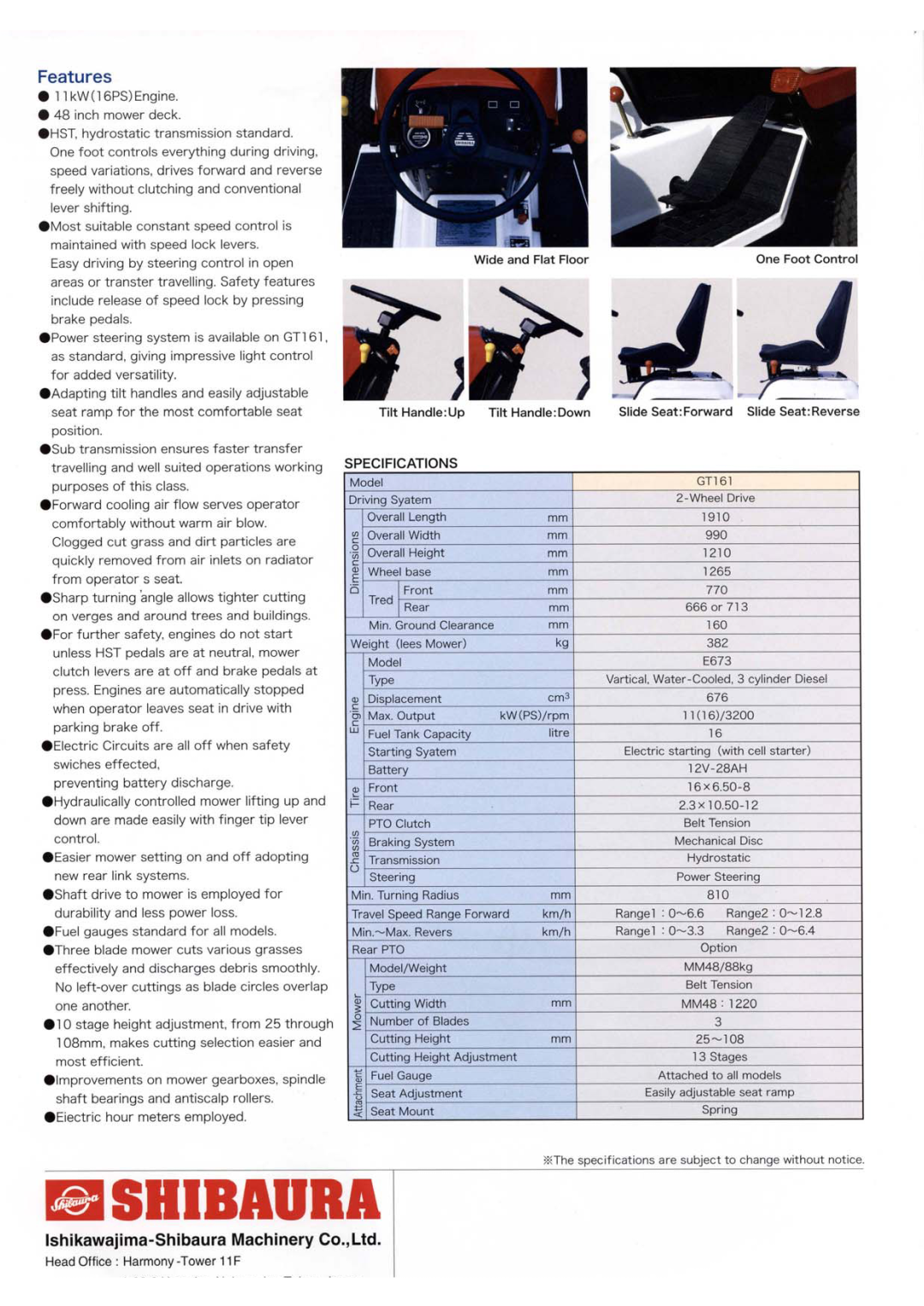 Shibaura GT161 manual 