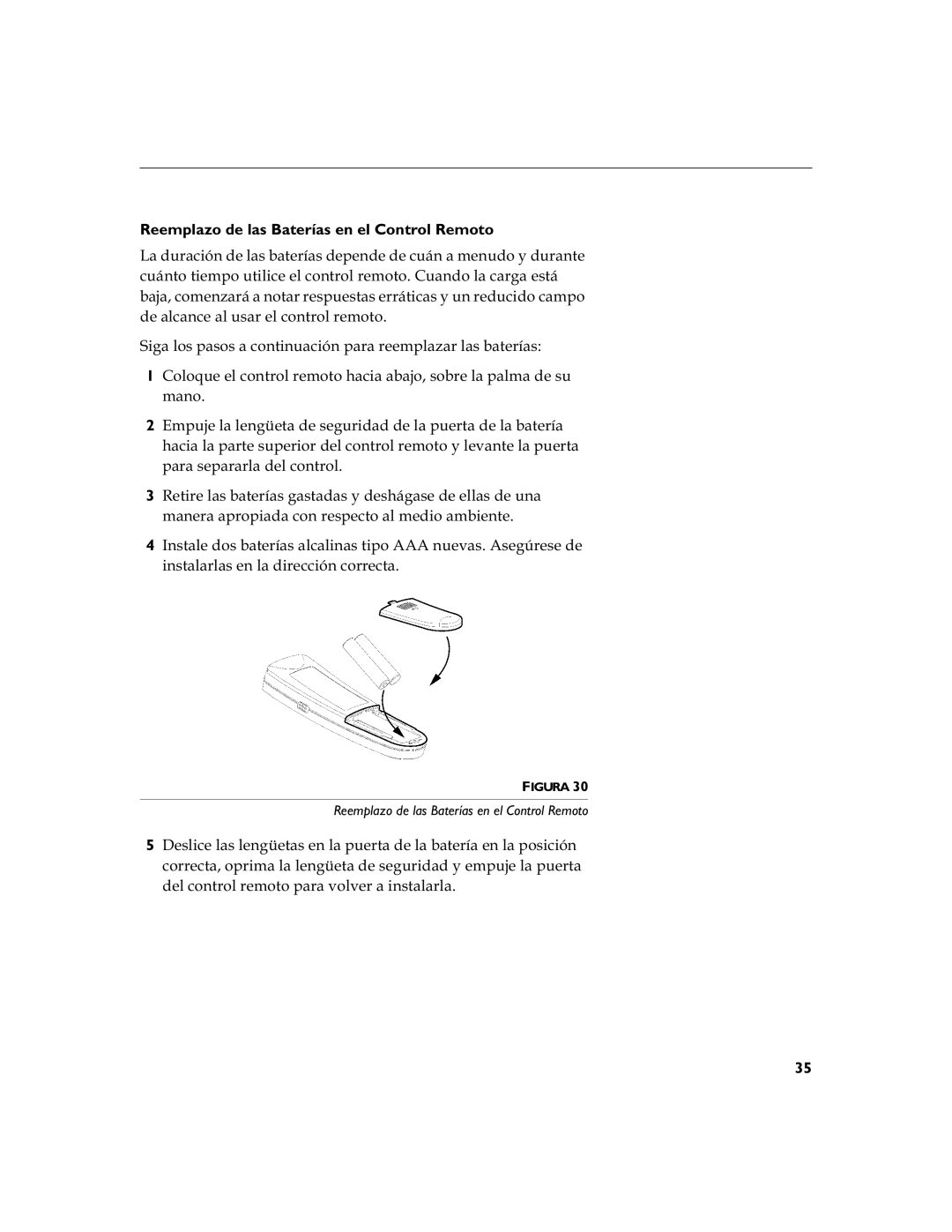 Shin You Enterprise LP 790 manual Reemplazo de las Baterías en el Control Remoto, Ghdofdqfhdoxvduhofrqwurouhprwr 