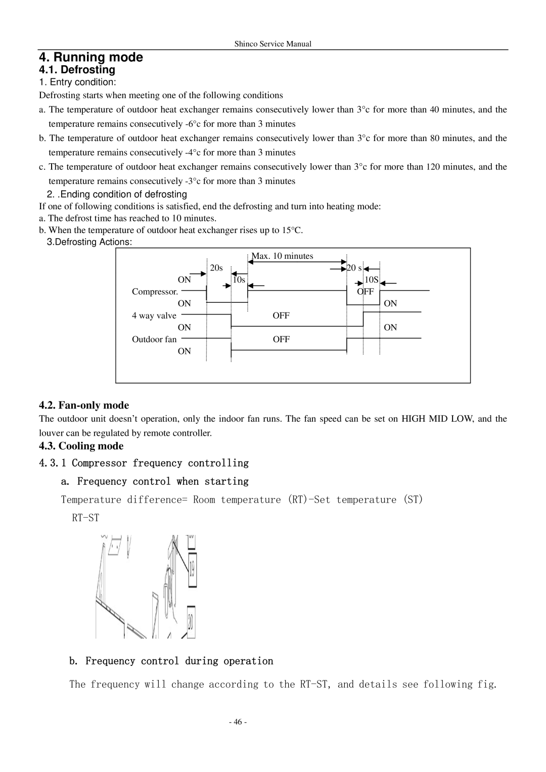 Shinco KFR-25GWZ BM service manual Fan-only mode, Cooling mode 