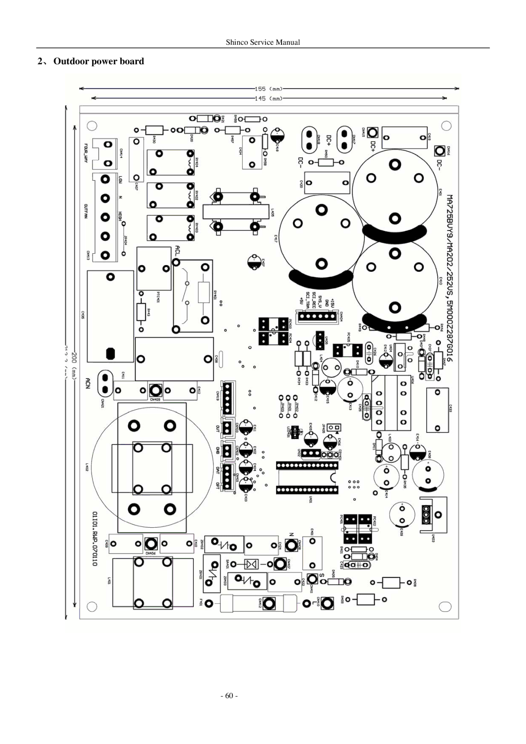 Shinco KFR-25GWZ BM service manual 、 Outdoor power board 