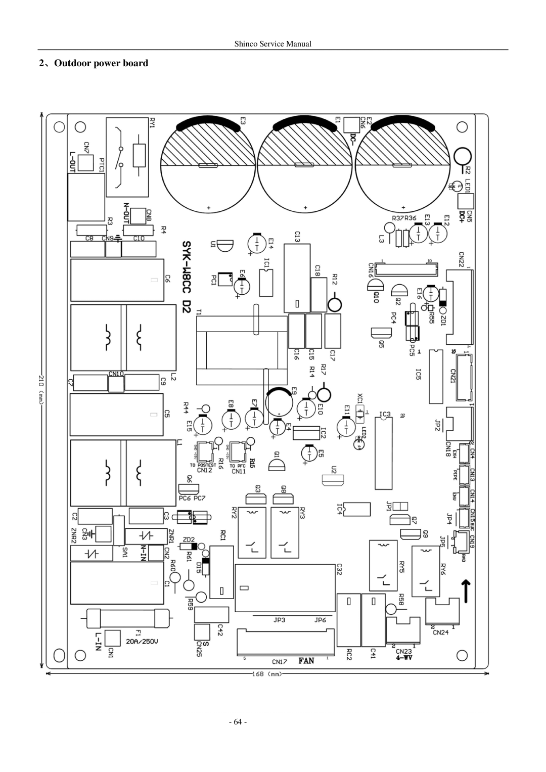 Shinco KFR-25GWZ BM service manual 、Outdoor power board 