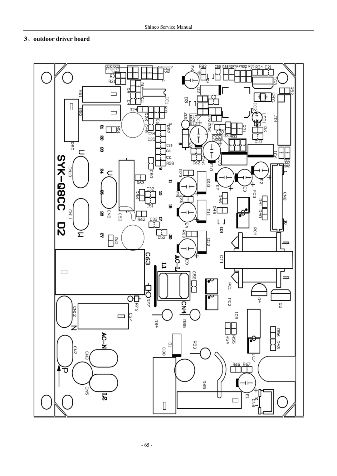 Shinco KFR-25GWZ BM service manual 、outdoor driver board 