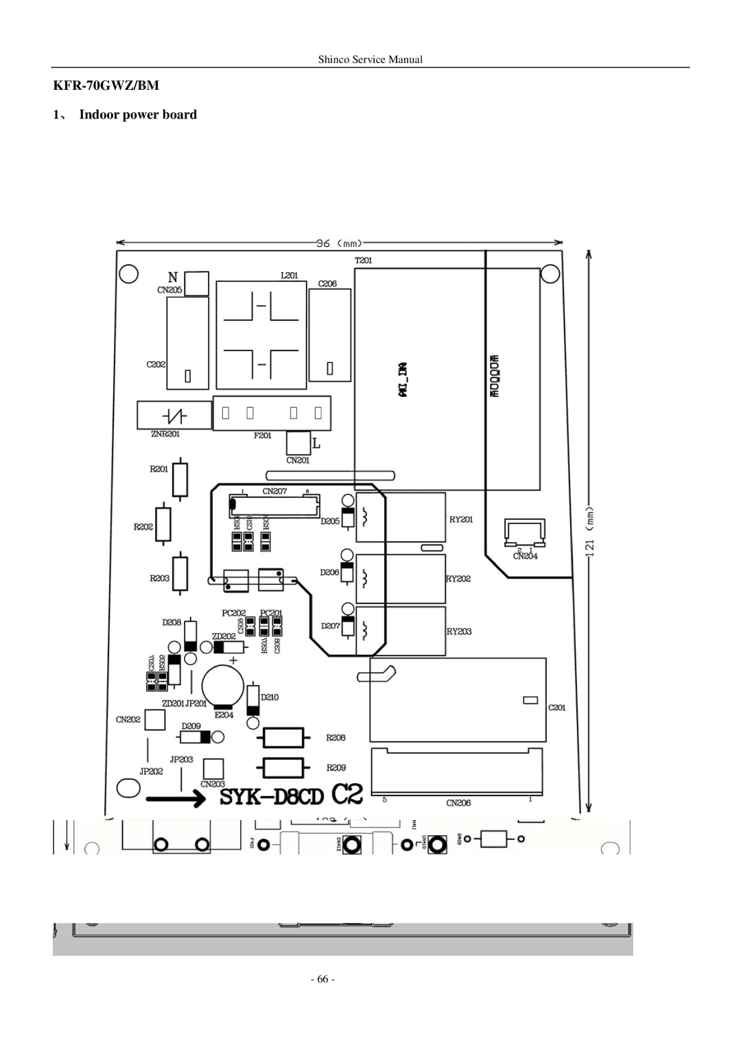 Shinco KFR-25GWZ BM service manual KFR-70GWZ/BM 