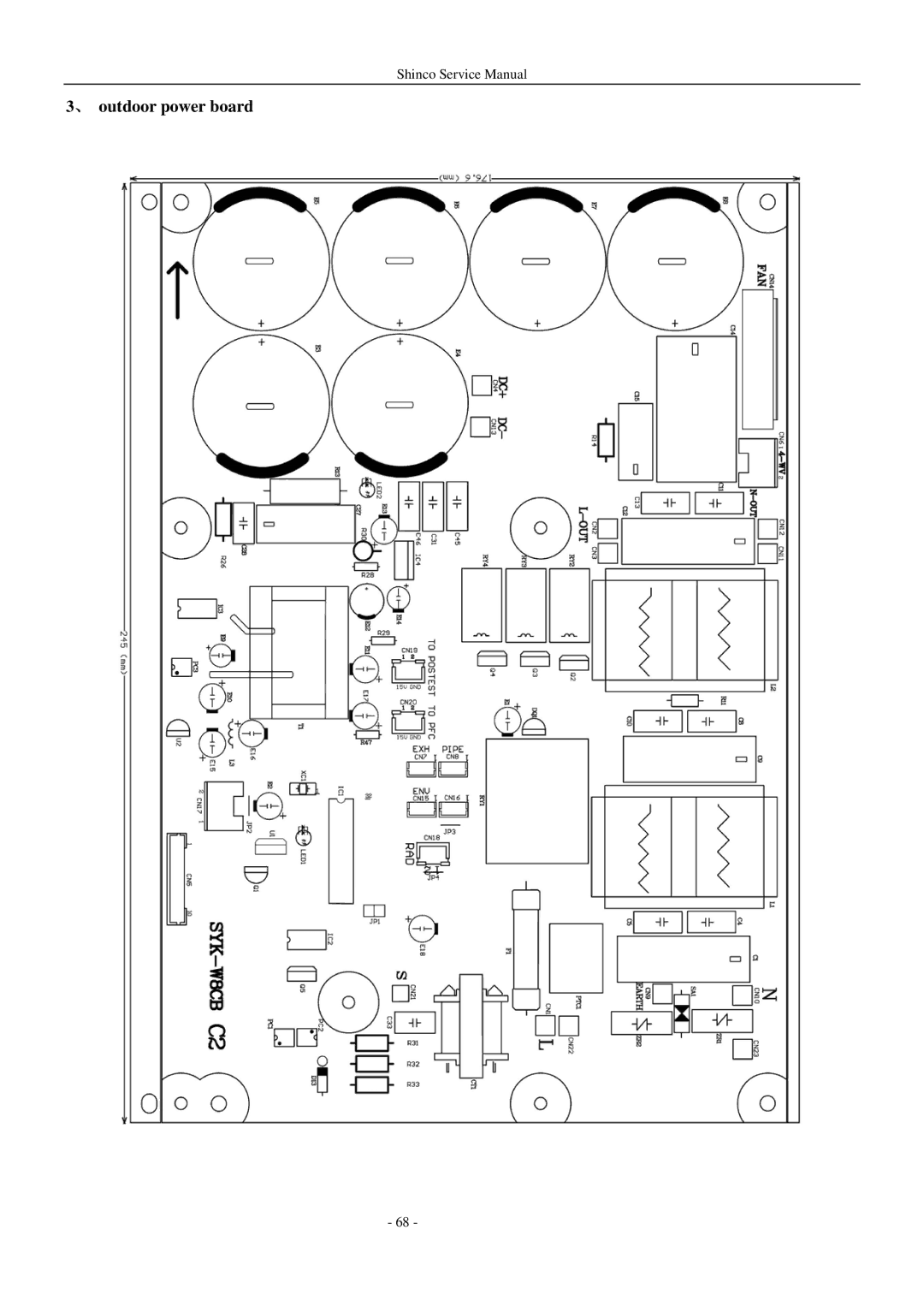 Shinco KFR-25GWZ BM service manual 、 outdoor power board 