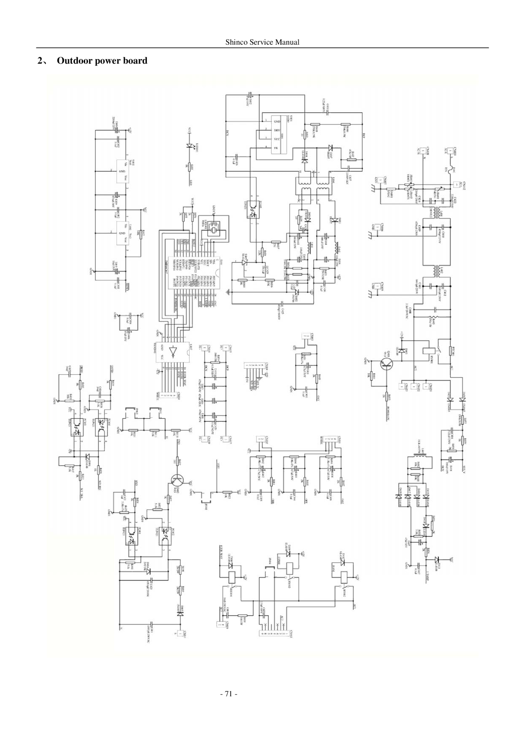 Shinco KFR-25GWZ BM service manual 、 Outdoor power board 