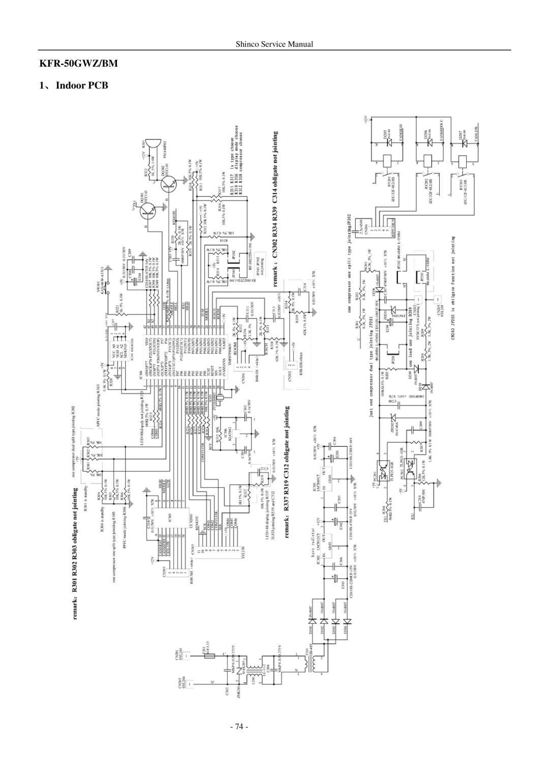 Shinco KFR-25GWZ BM service manual KFR-50GWZ/BM 