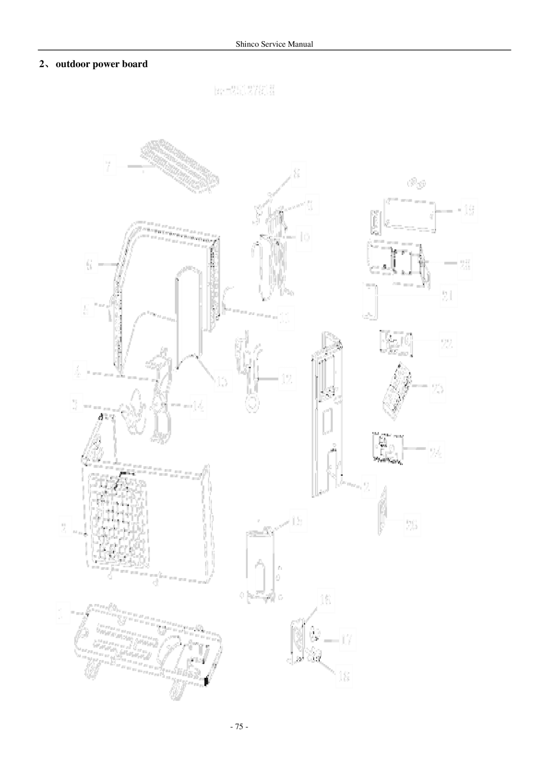 Shinco KFR-25GWZ BM service manual 、 outdoor power board 