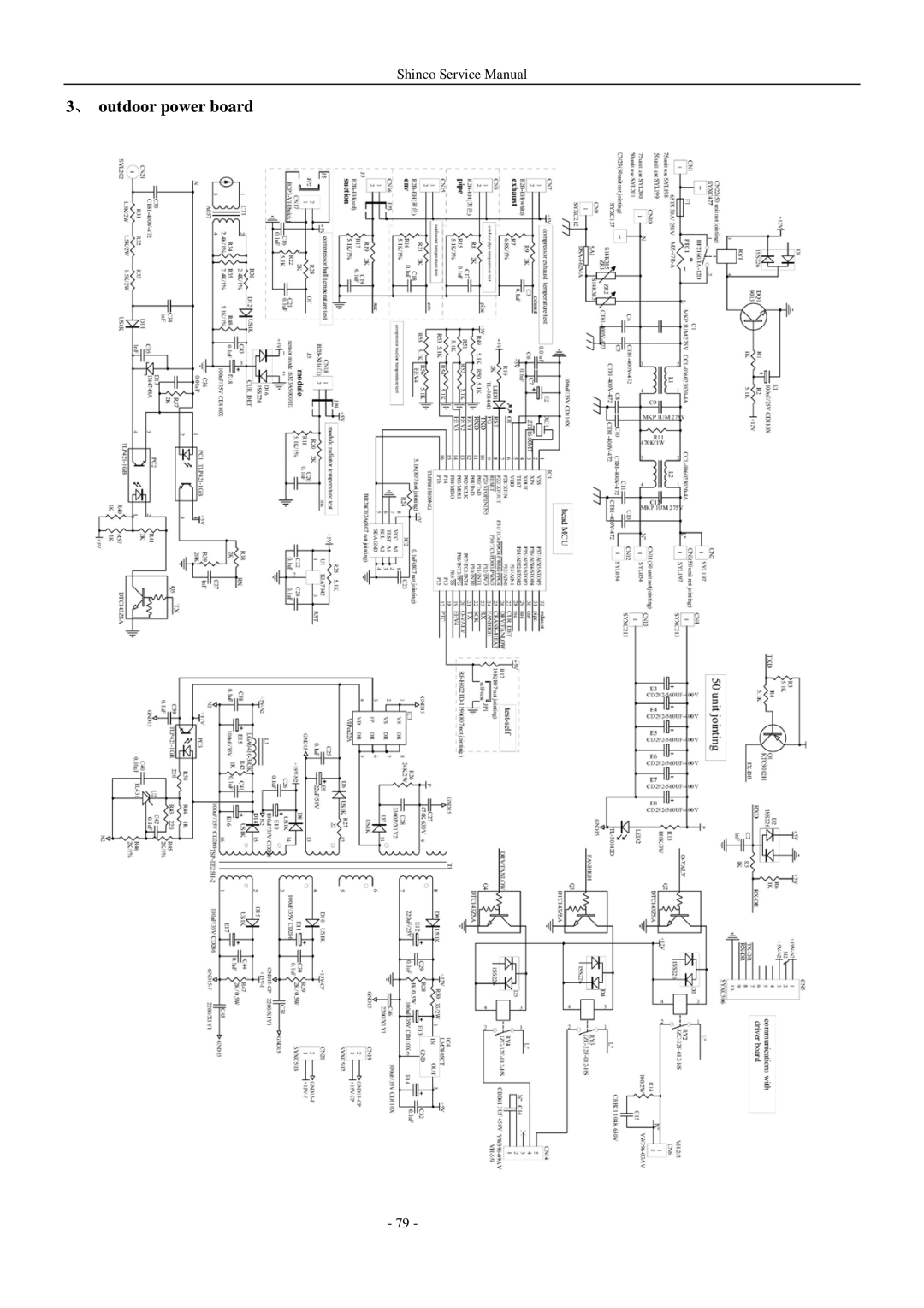 Shinco KFR-25GWZ BM service manual 、 outdoor power board 