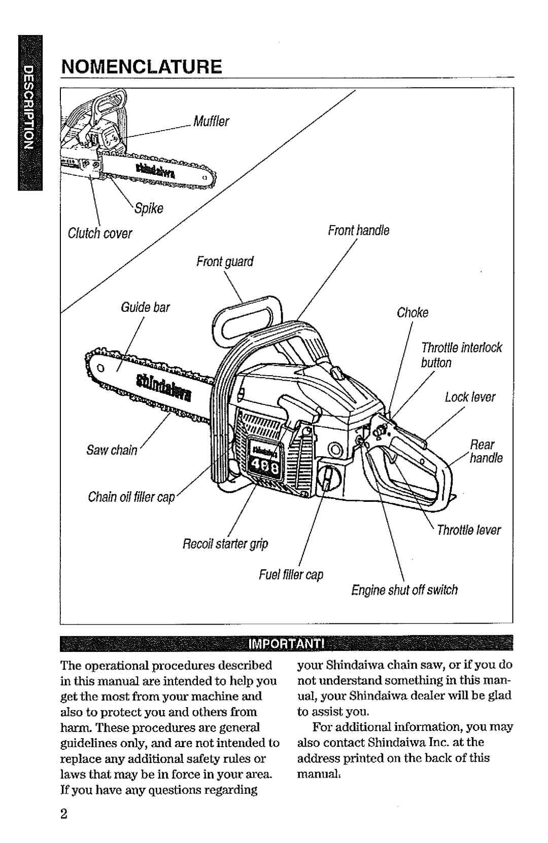 Shindaiwa 488 manual 