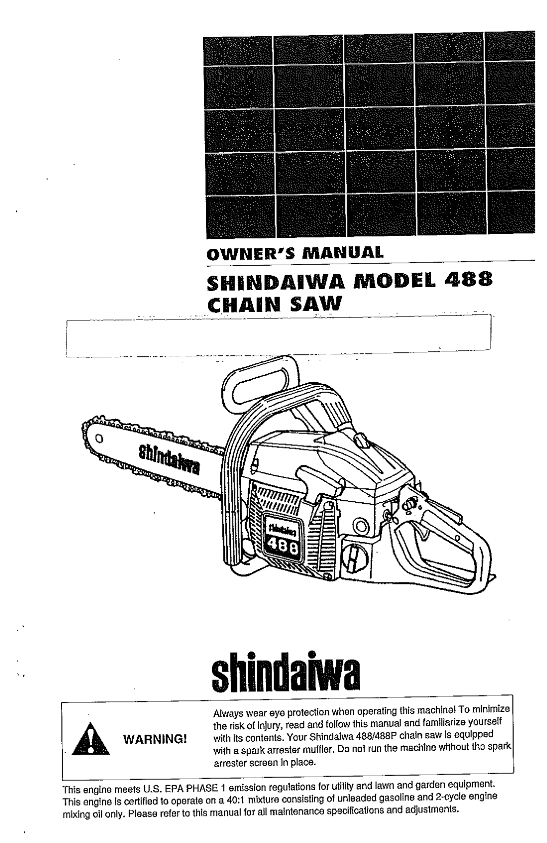 Shindaiwa 488 manual 