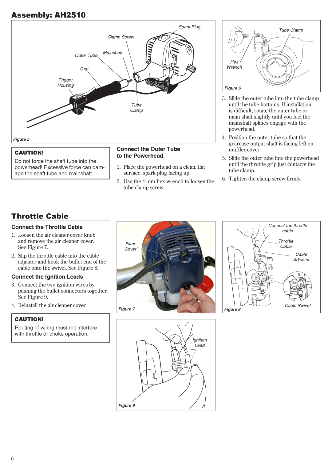 Shindaiwa 62640-94313 manual Assembly AH2510, Throttle Cable 