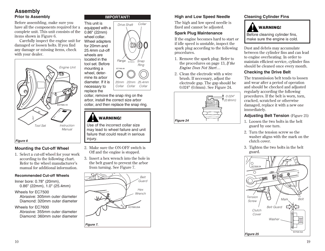 Shindaiwa 68002-94310 manual Assembly 