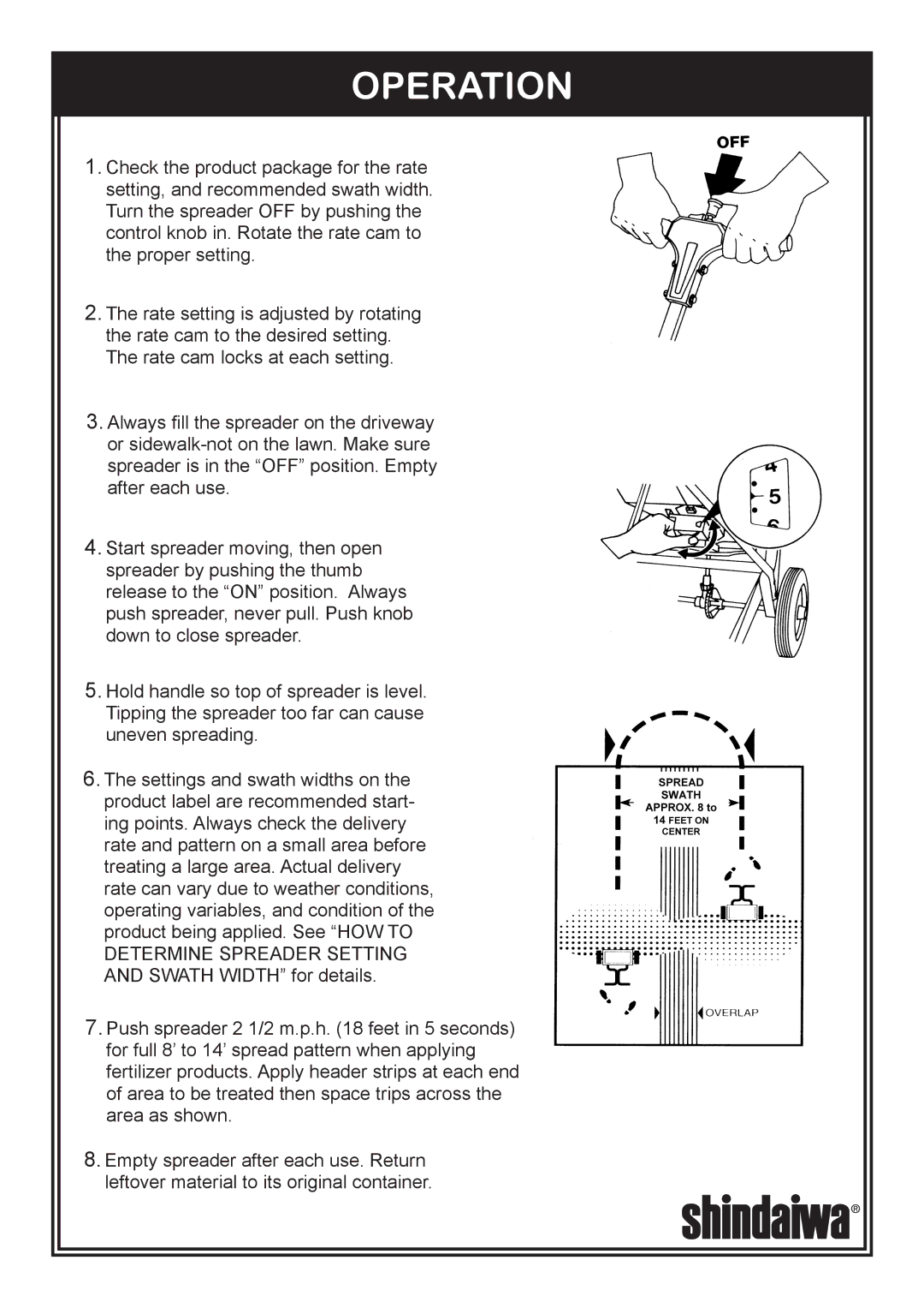 Shindaiwa 76RS owner manual Operation 