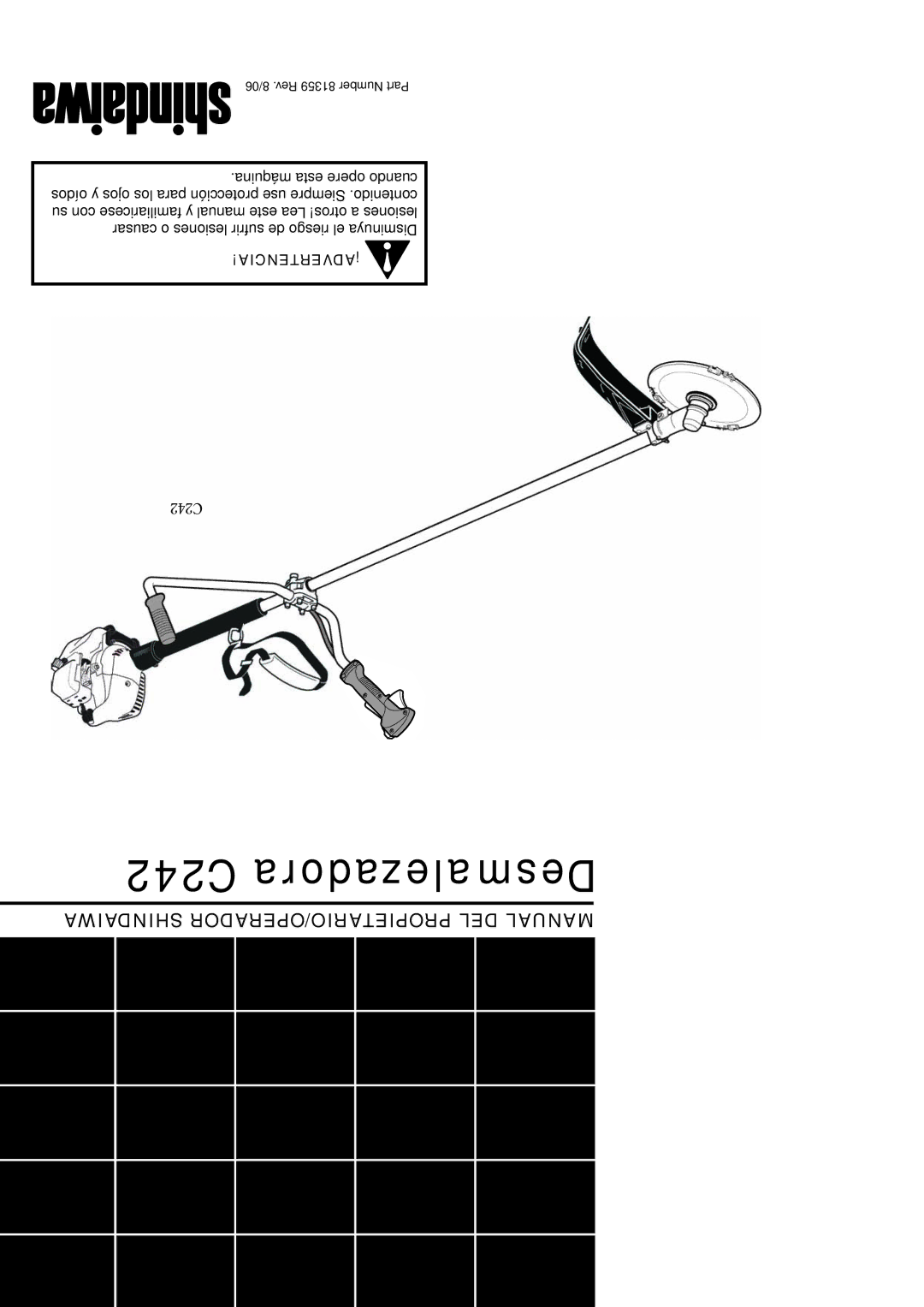 Shindaiwa 81359 manual C242 Desmalezadora 