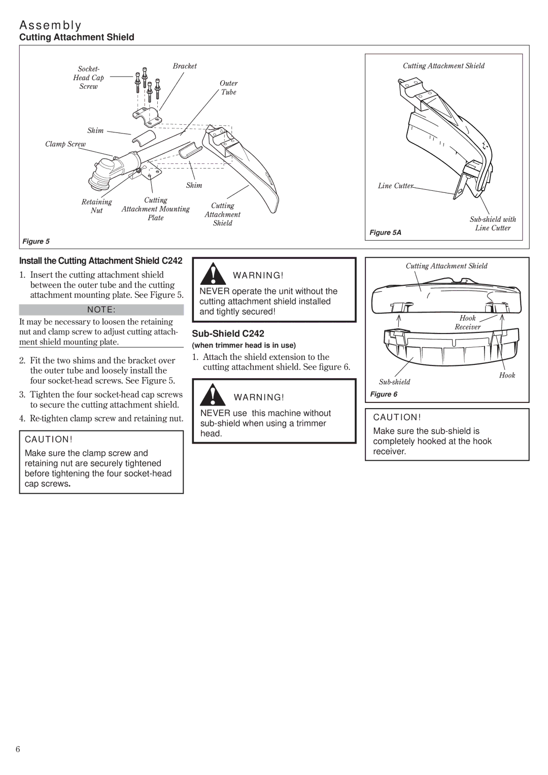 Shindaiwa 81359 manual Assembly, Cutting Attachment Shield, Sub-Shield C242 