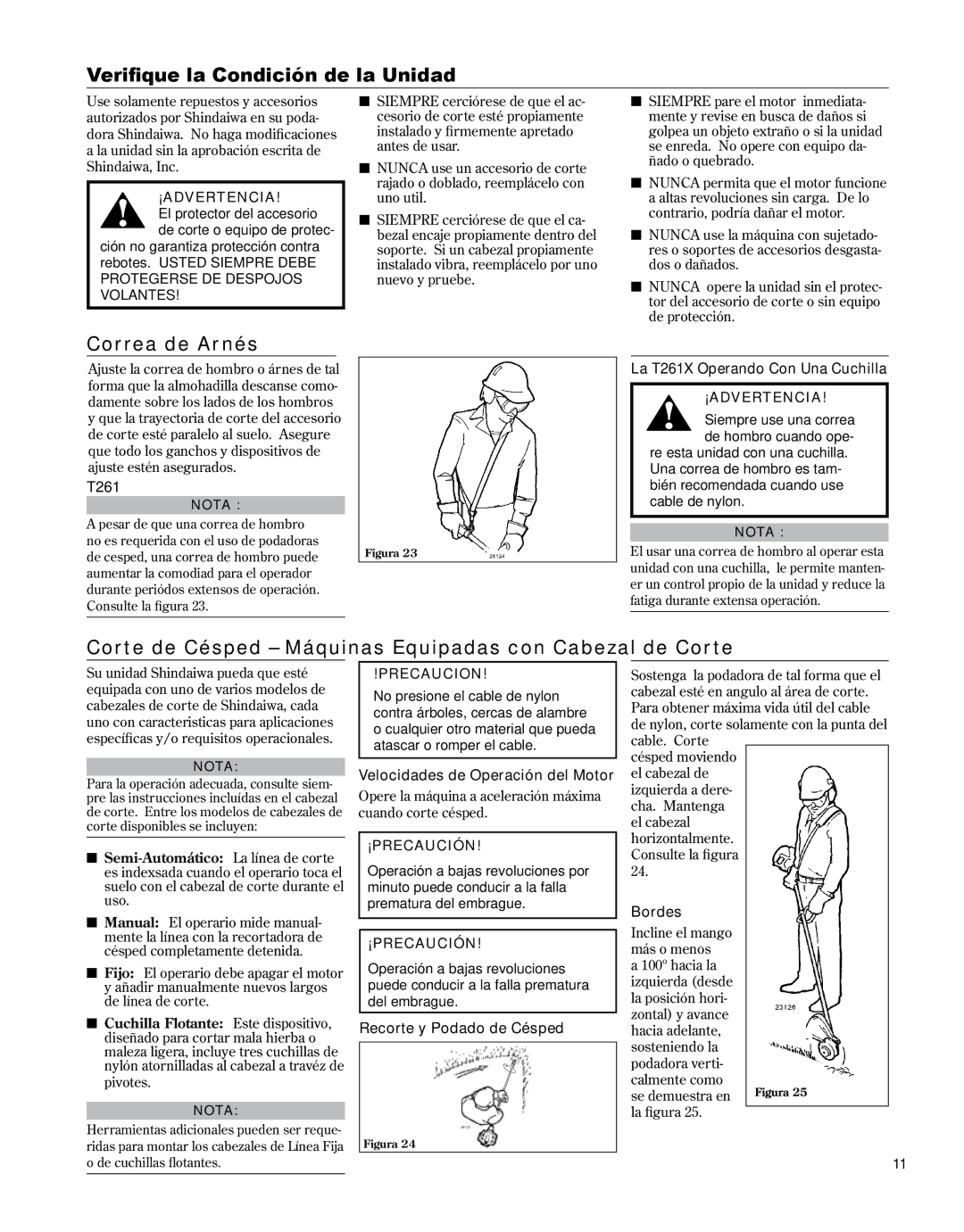 Shindaiwa 81646 manual Verifique la Condición de la Unidad, Correa de Arnés 