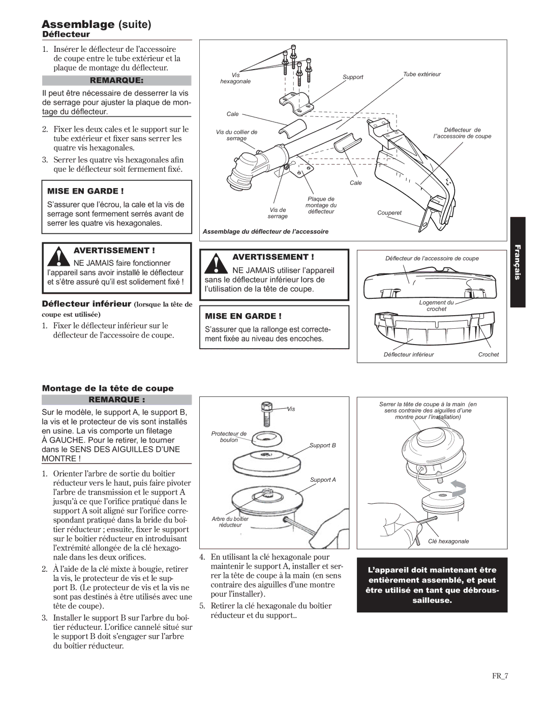 Shindaiwa C242/EVC, 89302 manual Assemblage suite, Páhfwhxu, Montage de la tête de coupe 