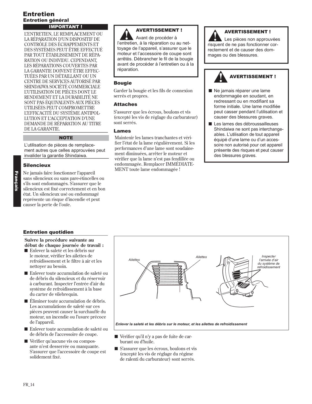 Shindaiwa 89302, C242/EVC manual Entretien 