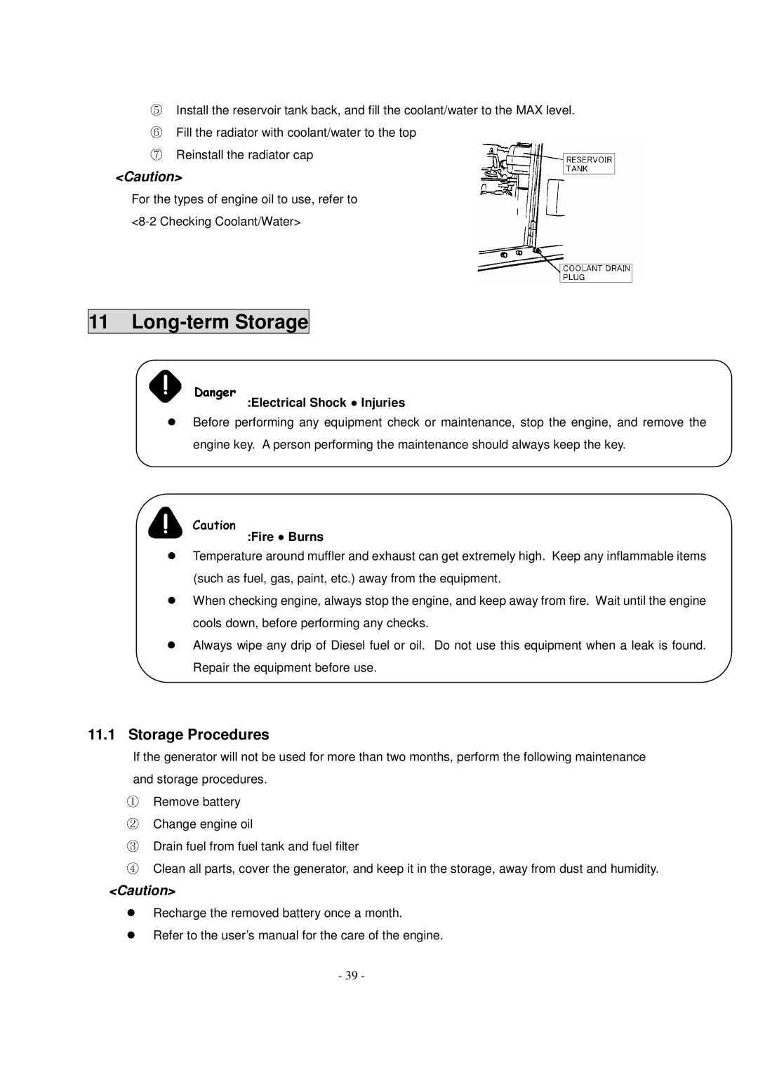 Shindaiwa DG250MI, DG150MI specifications Long-term Storage, Storage Procedures 