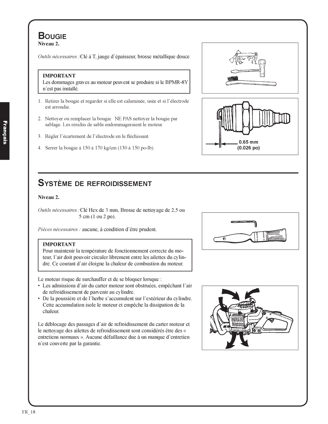 Shindaiwa DH212, 82053 manual Bougie, Système de refroidissement 