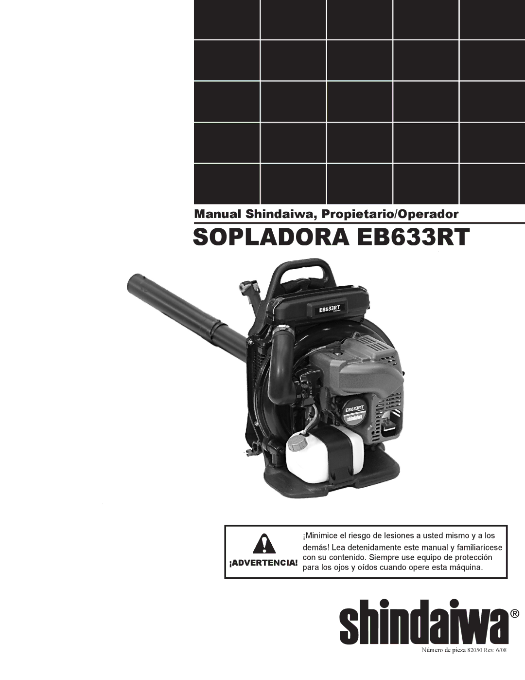 Shindaiwa 82050 manual Sopladora EB633RT 