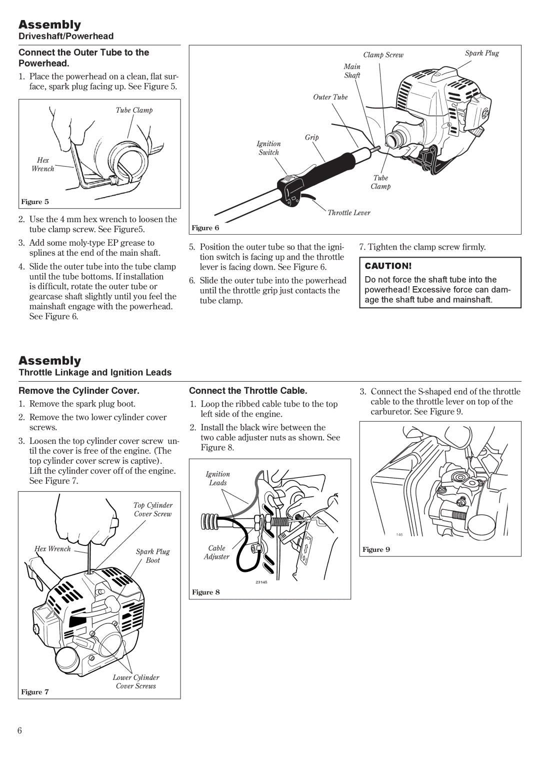 Shindaiwa LE231/EVC, 62719-94310 manual Assembly, Connect the Throttle Cable 