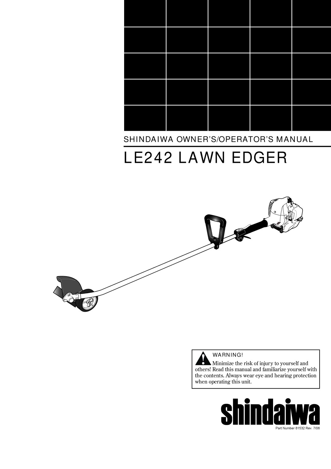 Shindaiwa 81532 manual LE242 Lawn Edger 