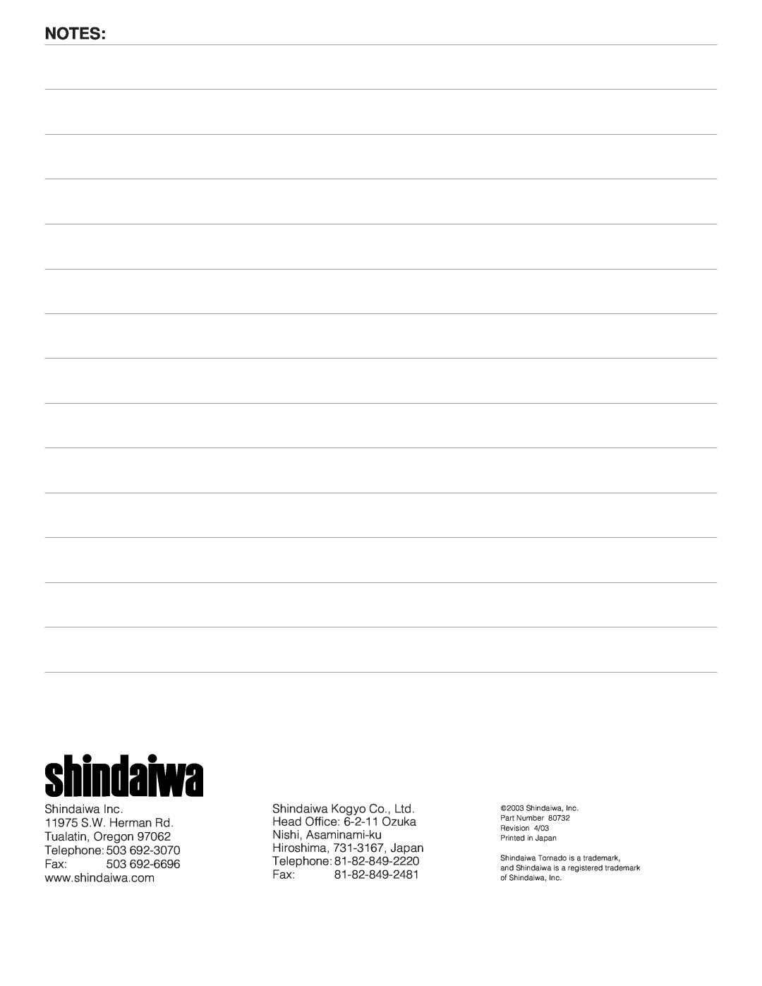 Shindaiwa PB2500, 80732 manual 