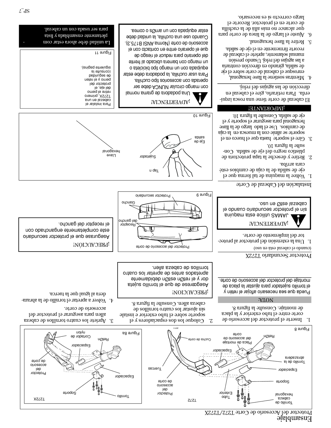 Shindaiwa T272/EVC, T272X/EVC, 81606 manual Ensamblaje 