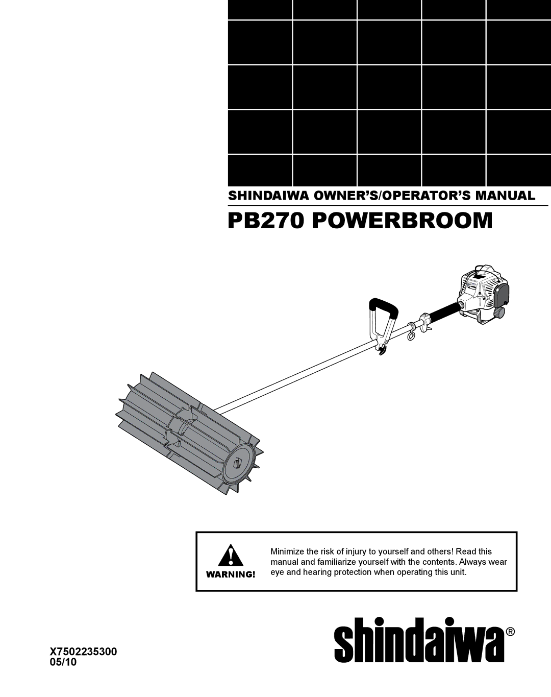 Shindaiwa X7502235300 manual PB270 Powerbroom 