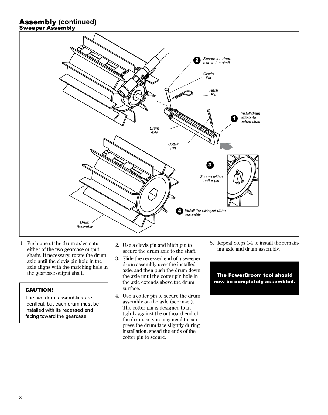 Shindaiwa X7502235300, PB270 manual Sweeper Assembly 