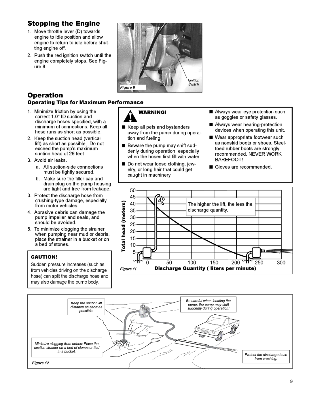 Shindaiwa GP344, X7506720300 manual Stopping the Engine, Operation, Operating Tips for Maximum Performance 