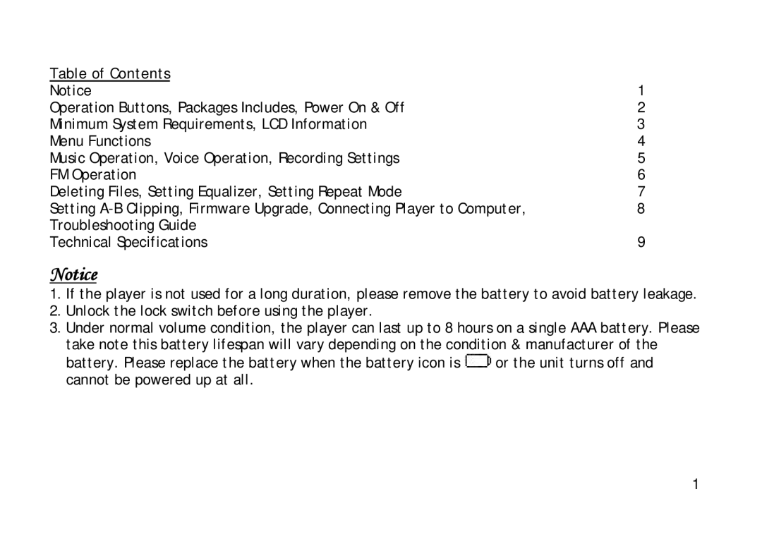 Shiro 1.3 manual Table of Contents 